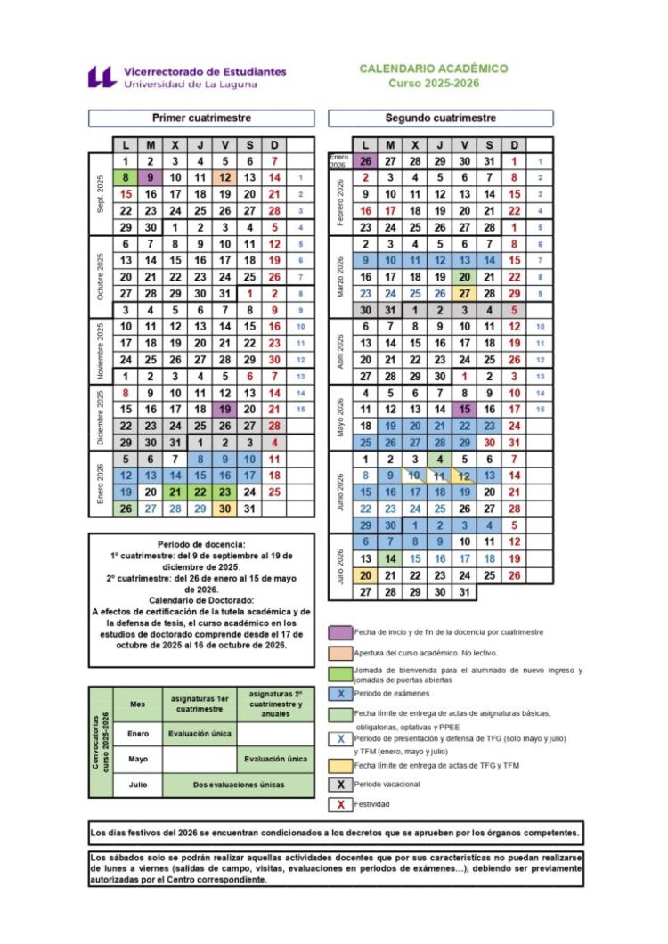 Calendario académico