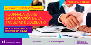 II Jornada sobre la mediación de la facultad de derecho_Banner evento