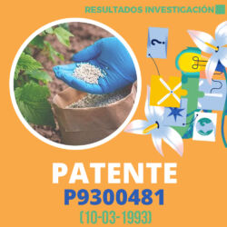 Resultados de Investigación Patente P9300481 1000x1000
