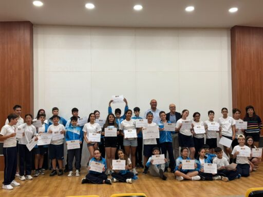 Imagen de los grupos premiados del CEIP Charco del Pino