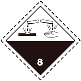 Etiqueta nº 8: materias corrosivas