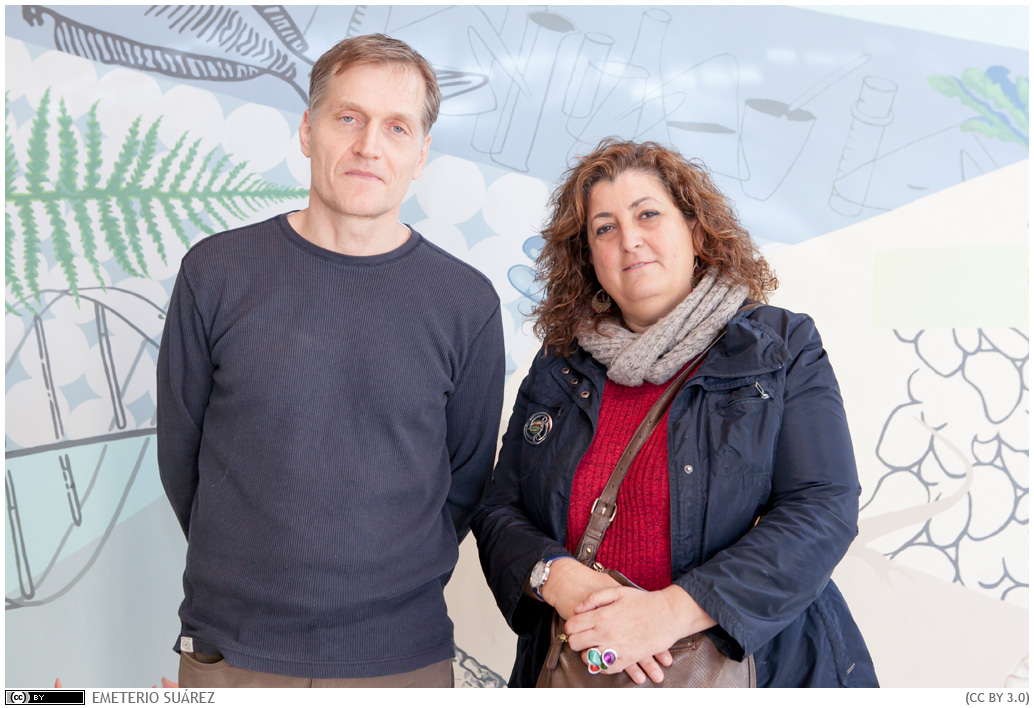 Ivar Lund y Covadonga Rodríguez durante la entrevista realizada en la Sección de Biología.