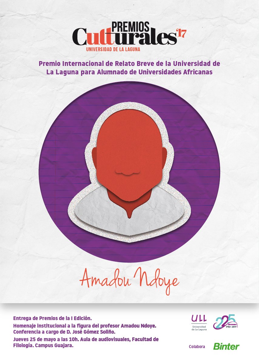 Cartel del premio Amadou Ndoye