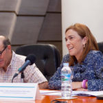La gerente de la ULL, Lidia Patricia Pereira Saavedra, junto al que fuera profesor titular de la Universidad de Málaga y gerente de la Universidad de Jaén, Juan Hernández Armenteros, además de director del informe de la CRUE ‘La Universidad en Cifras’