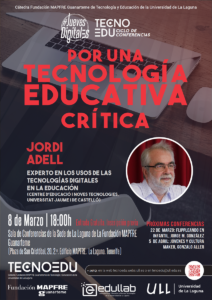 Cartel de la conferencia de Jordi Adell