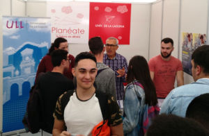 Estand de la ULL en la feria Planéate