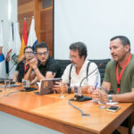 De izquierda a derecha, el moderador Lucas Morales y los ponentes Manuel Díaz, David Fuentefría, Fernando Iturrate y Emilio Ramal.