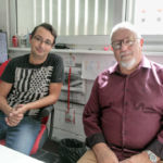Francisco Javier del Castillo (i) y Sidney Ribeiro (d) en la Sección de Física de la Facultad de Ciencias.