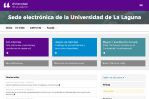 Sede Electrónica de la Universidad de La Laguna