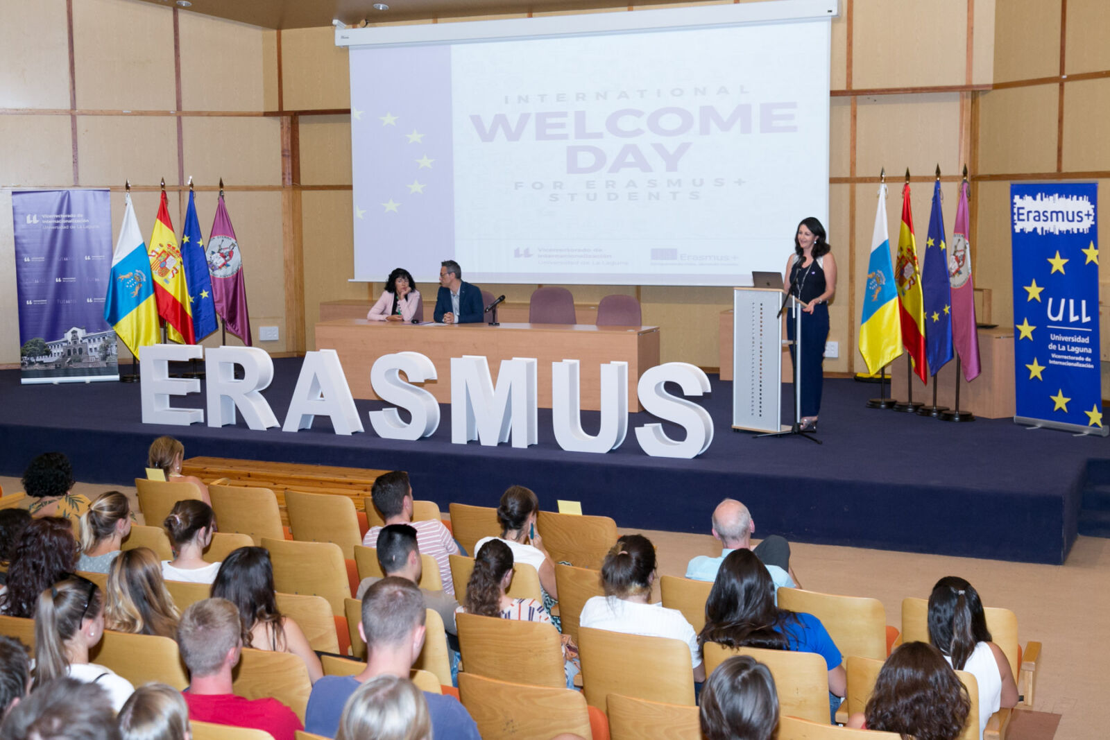 Imagen de archivo de la recepción del alumnado Erasmus en octubre de 2019.