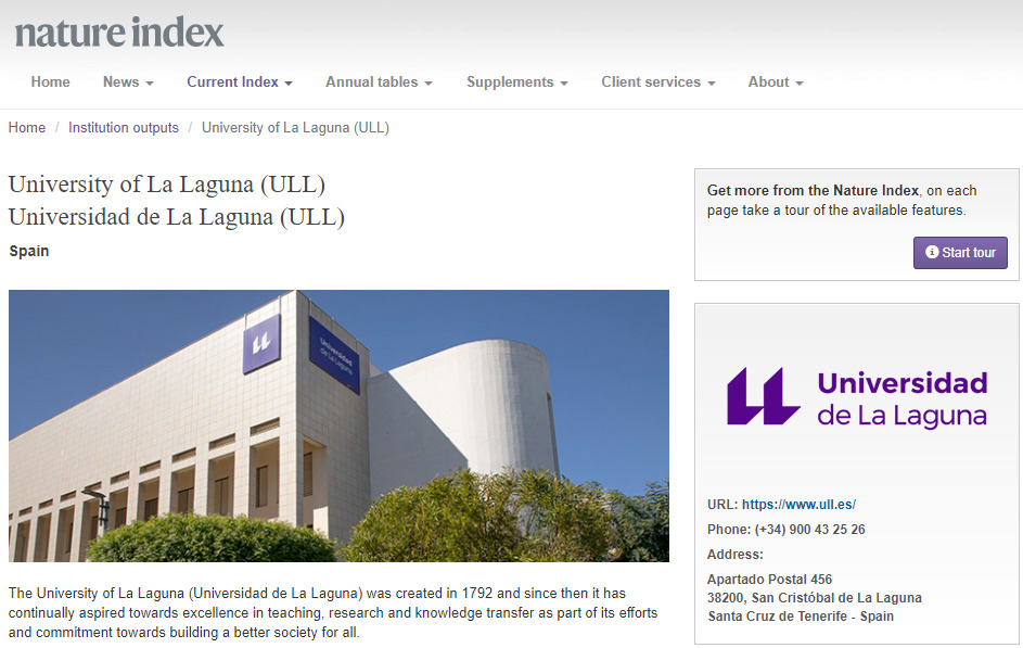 nature index para prensa