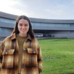 Paula Jubera en la Facultad de Bellas Artes.