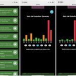 Tres capturas de pantalla de la nueva app.