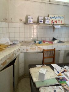 Interior de las dependencias de un ambulatorio mauritano.