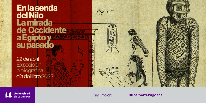 Cartel de la muestra del Día del Libro sobre Egipto