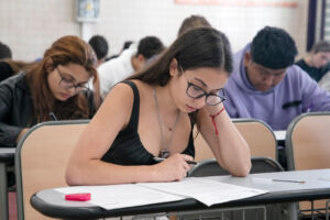 Imagen de uno de los exámenes de la EBAU de julio de 2022.