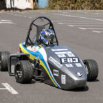 Vehículo eléctrico desarrollado por alumnado de la ULL para participar en Fórmula Student.