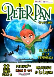 Cartel del montaje de Peter Pan de Fussion Producciones