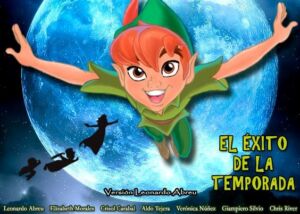 Fragmento del cartel del montaje de Peter Pan de Fussion Producciones