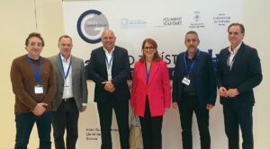 Representantes de la cátedra de la ULL y del Ayuntamiento de Adeje durante le foro celebrado en Lloret de Mar.