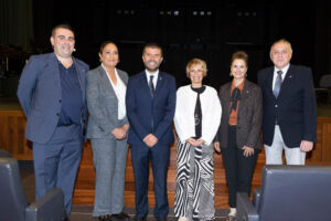 Jorge Méndez, Mª Ángeles Baca, Francisco García, Elena Máñez, Isabel León y Antonio Aparicio.