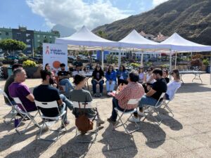 Participantes de este encuentro en el puerto de Tazacorte auspiciado por el programa Volcán de Talento.