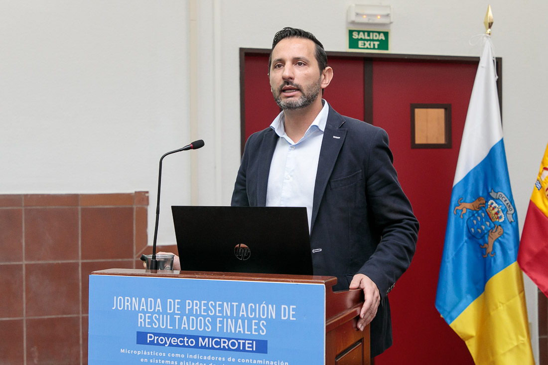 Javier Hernández Borges durante la presentación de los resultados de este proyecto.