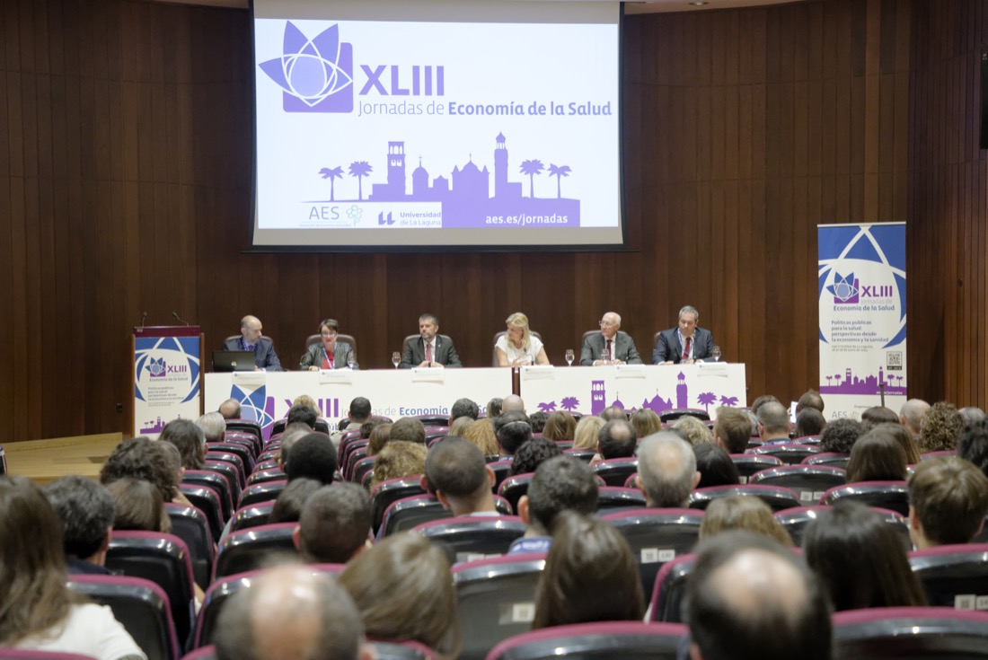 Imagen de la sesión inaugural de las XLIII Jornadas de Economía de la Salud.