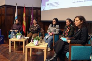 De izquierda a derecha: Elisa Pérez Rosales, Marta Jiménez Jaén, Paula Galván Arbelo, Teresa González Pérez y Mónica Dios Rodríguez.