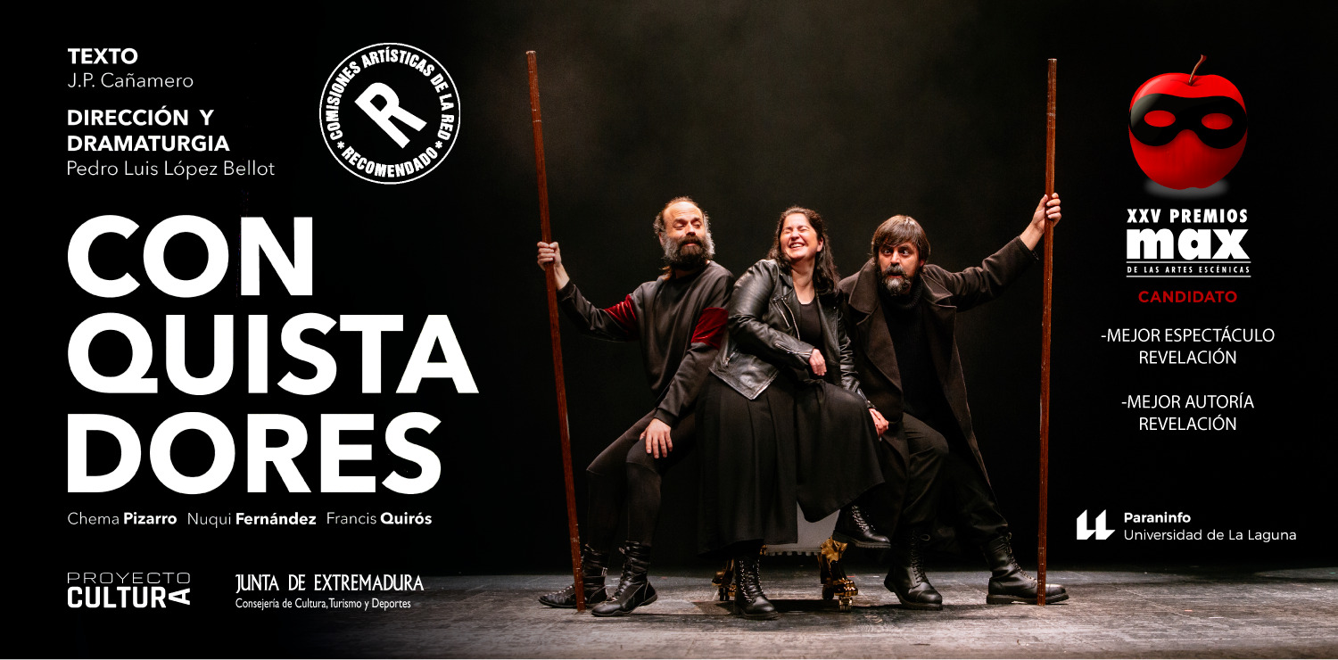 Banner de la obra "Conquistadores"