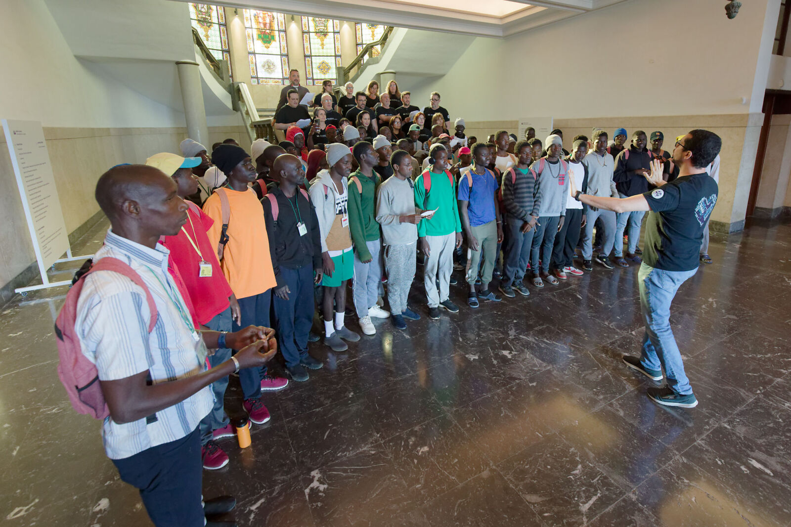 El taller culminó por la interpretación común de "El Sorondongo".