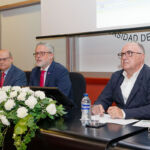 José María Palazón, José Manuel Padrón y José Javier Fernández durante la inauguración de esta vigésimo séptima semana científica.