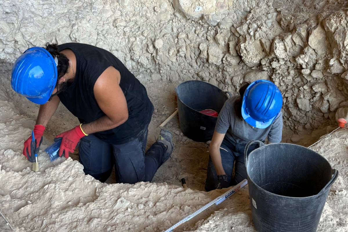 Imagen de las excavaciones en Abric del Cint cedida por el equipo investigador de la ULL.