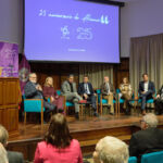 José Gómez Soliño, Ana Oramas, Luis Yeray Gutiérrez, Francisco García, Luis Ortigosa, Rosa Dávila, Ciro Gutiérrez y Reyes Henríquez durante la presentación.