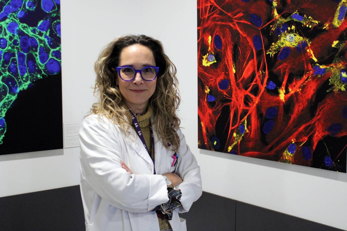 La responsable del Servicio de Imagen y Microscopía Avanzada del SEGAI, la catedrática de Fisiología Teresa Giráldez.