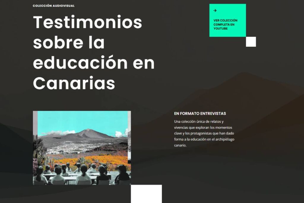 Captura de pantalla de la web de esta colección de la Cátedra TECNOEDU