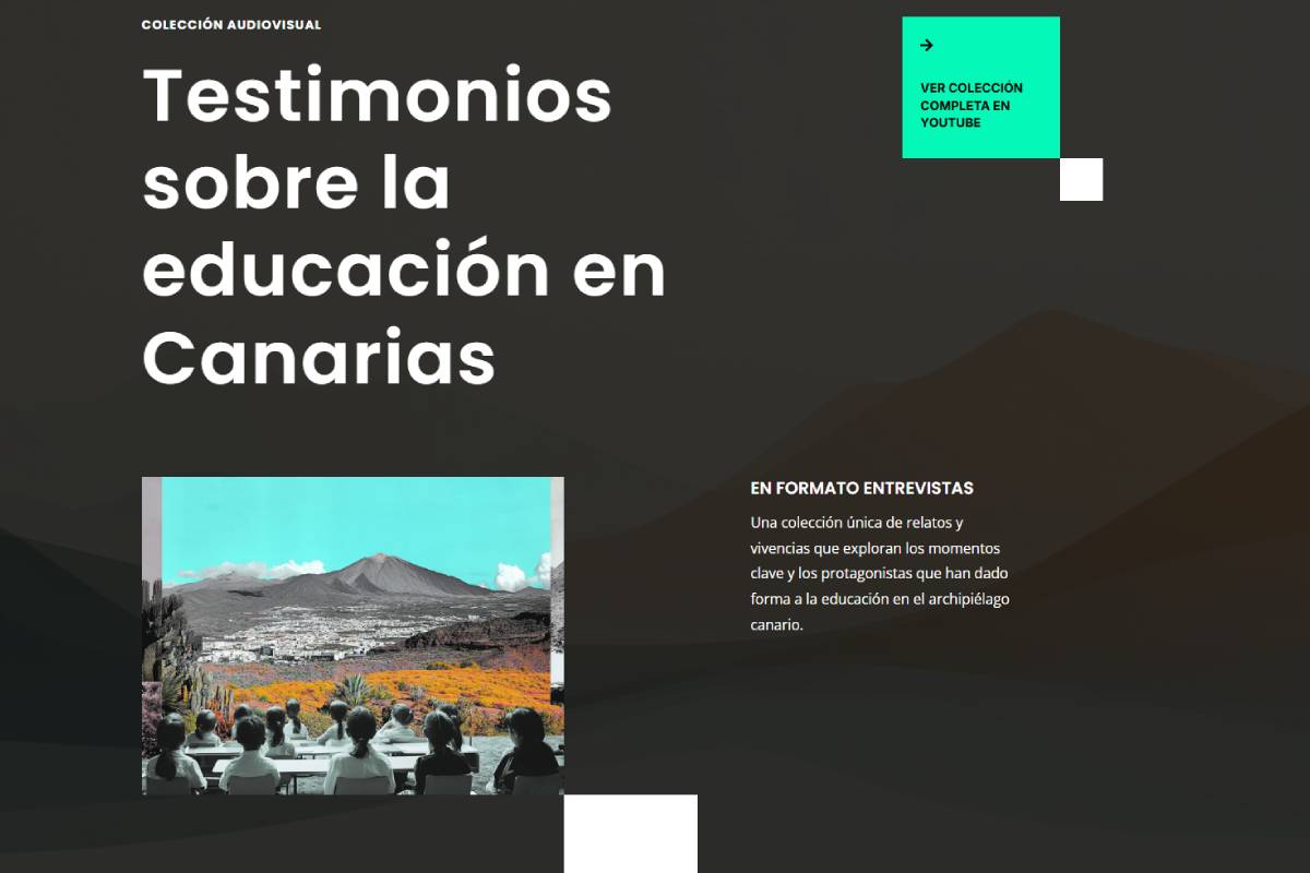 Captura de pantalla de la web de esta colección de la Cátedra TECNOEDU