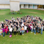 El rector, Francisco García, y el director de secretariado, José Sigut, con el alumando de programas de movilidad recién llegado a la institución para cursar el segundo cuatrimestre en la ULL.