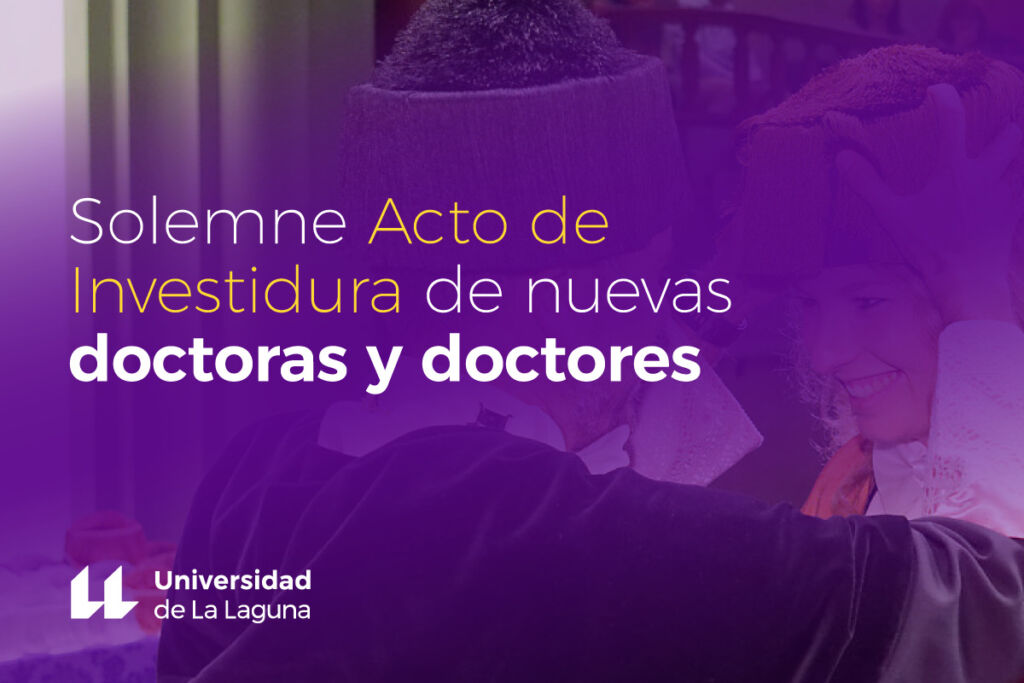 Banner anunciador de la ceremonia de investidura de doctoras y doctores 2026