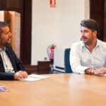 Imagen de archivo de una de las reuniones mantenidas entre el rector de la ULL y el alcalde de La Laguna.