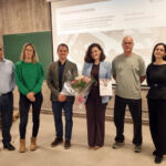 Pedro Hernández Castellano, vocal; Cecile Meier, secretaria; Carlos Jiménez Martínez, director de la tesis; Arianna Mª Fanio González, nueva doctora; Jorge de la Torre Cantero, codirector; y Jimena Alarcón Castro, presidenta del tribunal.