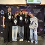 Integrantes del Comité organizador del COEFIS: Diego Herrera, Lucía González, Mónica Marín, Aminata Campos y Adriana García.