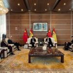 Imagen de la reunión celebrada en la sede de la embajada china en Madrid.