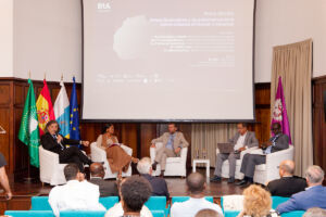 Mesa 3: De izqda. a dcha, Jin Taira, Astrigilda Silveira, Francisco García, Mohamed Minnie e Ibrahima Faye.