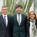 Eduardo Hernández Álvarez con sus directores de tesis, Ignacio Jiménez Díaz e Isabel López Bazzocchi.