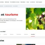 Captura de pantalla de la página web de la Cátedra de Vino y Turismo de la Universidad de Estrasburgo.