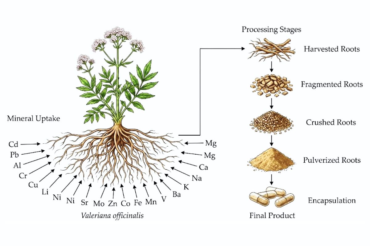 Imagen extraída del estudio con varias de las posibles presentaciones de la valeriana.
