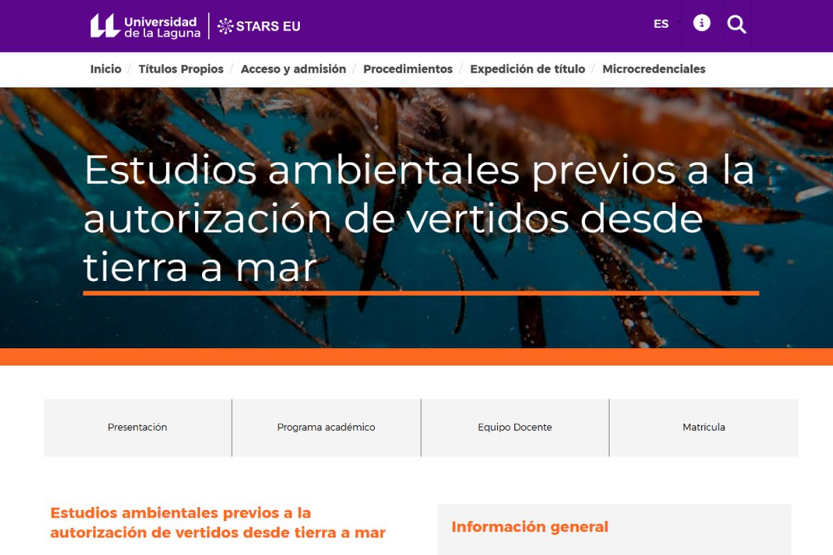 Captura de la web de una de estas microcredenciales.