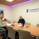 Juan José Martín y Julio Brito, en la sede de la Fundación General de la ULL durante este acto celebrado en formato online.