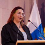 Clara Díaz Pérez durante la lectura de su tesis doctoral.